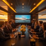 lucid-origin_business_professionals_yacht_meeting_sunset_luxury_16_9-3