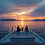 lucid-origin_business_professionals_yacht_meeting_sunset_luxury_16_9-7