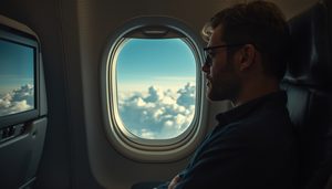 lucid-origin_man_seated_jet_window_looking_at_clouds_calm_16_9-5