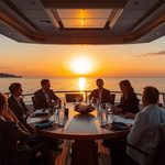 lucid-origin_business_professionals_yacht_meeting_sunset_luxury_16_9-1