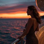 lucid-origin_woman_in_evening_dress_yacht_railing_ocean_sunset_16_9-7