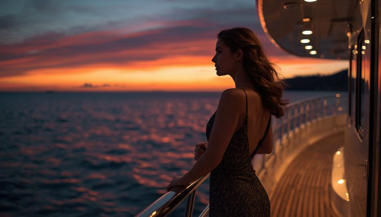 lucid-origin_woman_in_evening_dress_yacht_railing_ocean_sunset_16_9-7